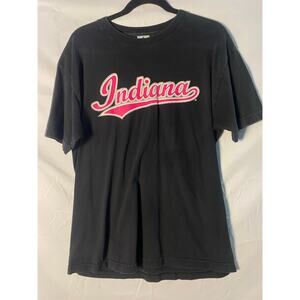 Alstyle Apparel & Activewear Shirt Indiana Pink Graphic Print Unisex Black Shirt